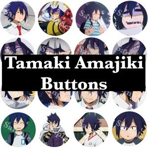 💜[HANDMADE] My Hero Academia Amajiki Buttons💜